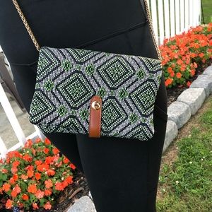 NEW woven pattern clutch or crossbody